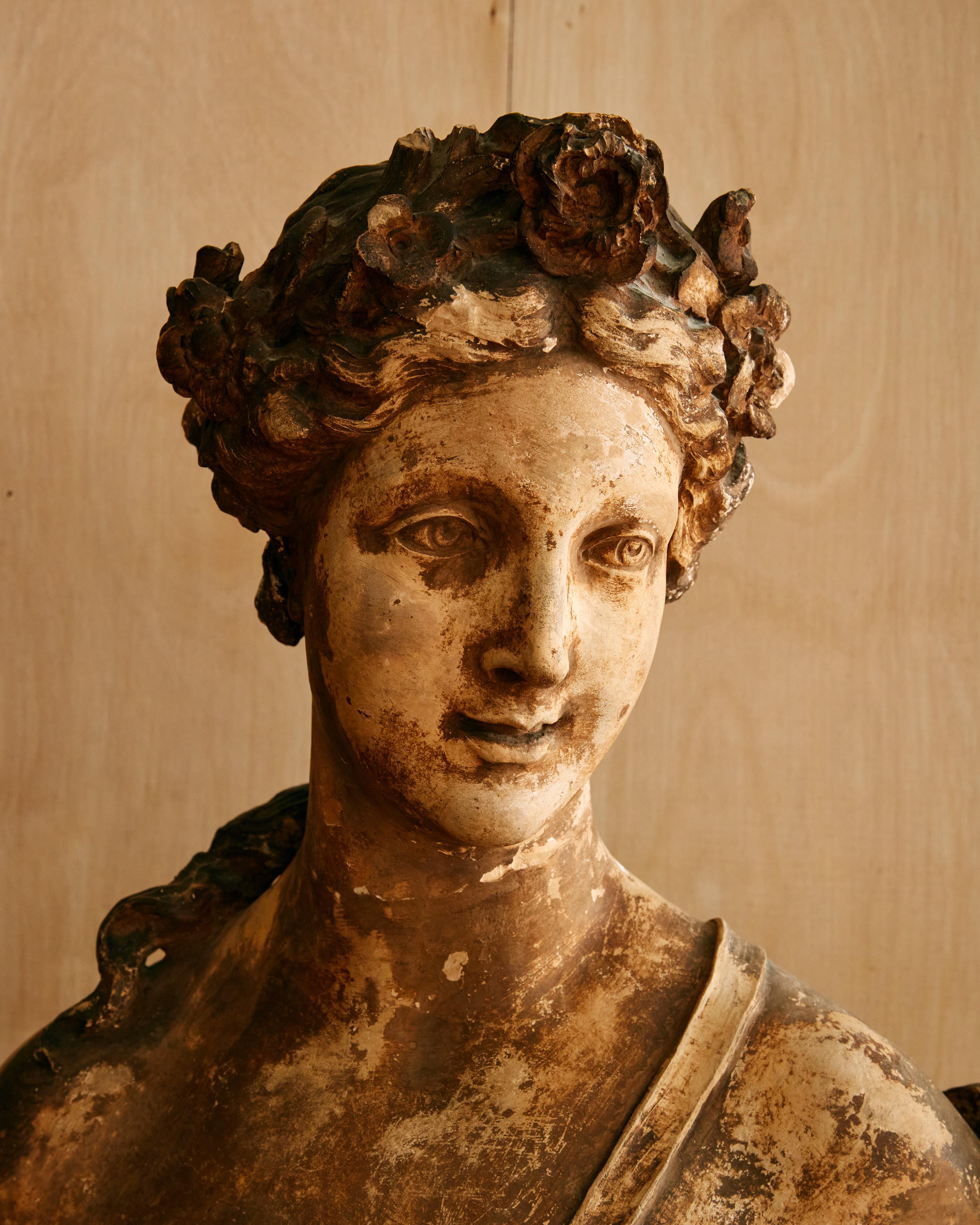 Terracotta 19th-century French School terracotta bust  For Sale