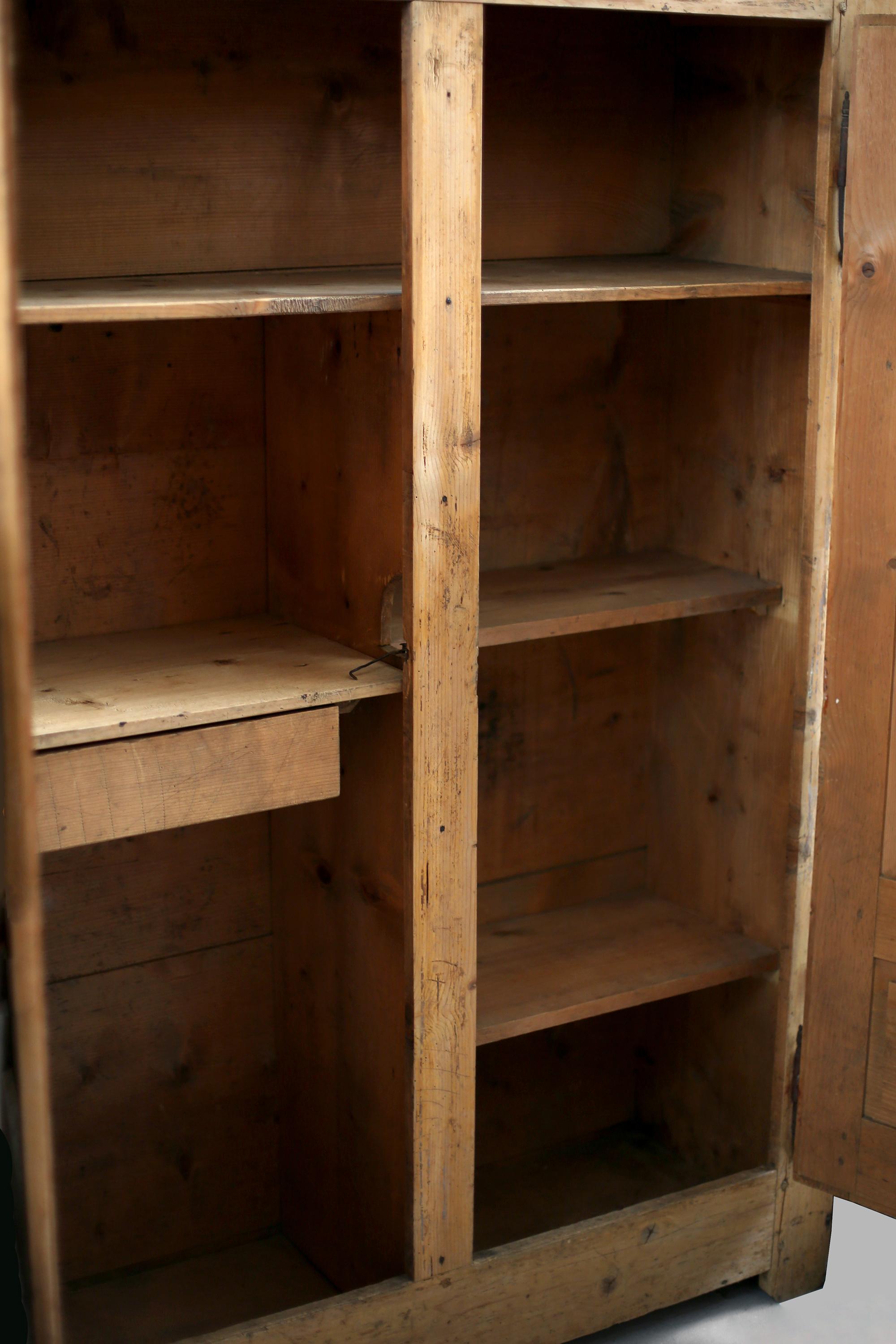 19th Century French Scrubbed Pine Cupboard For Sale 11