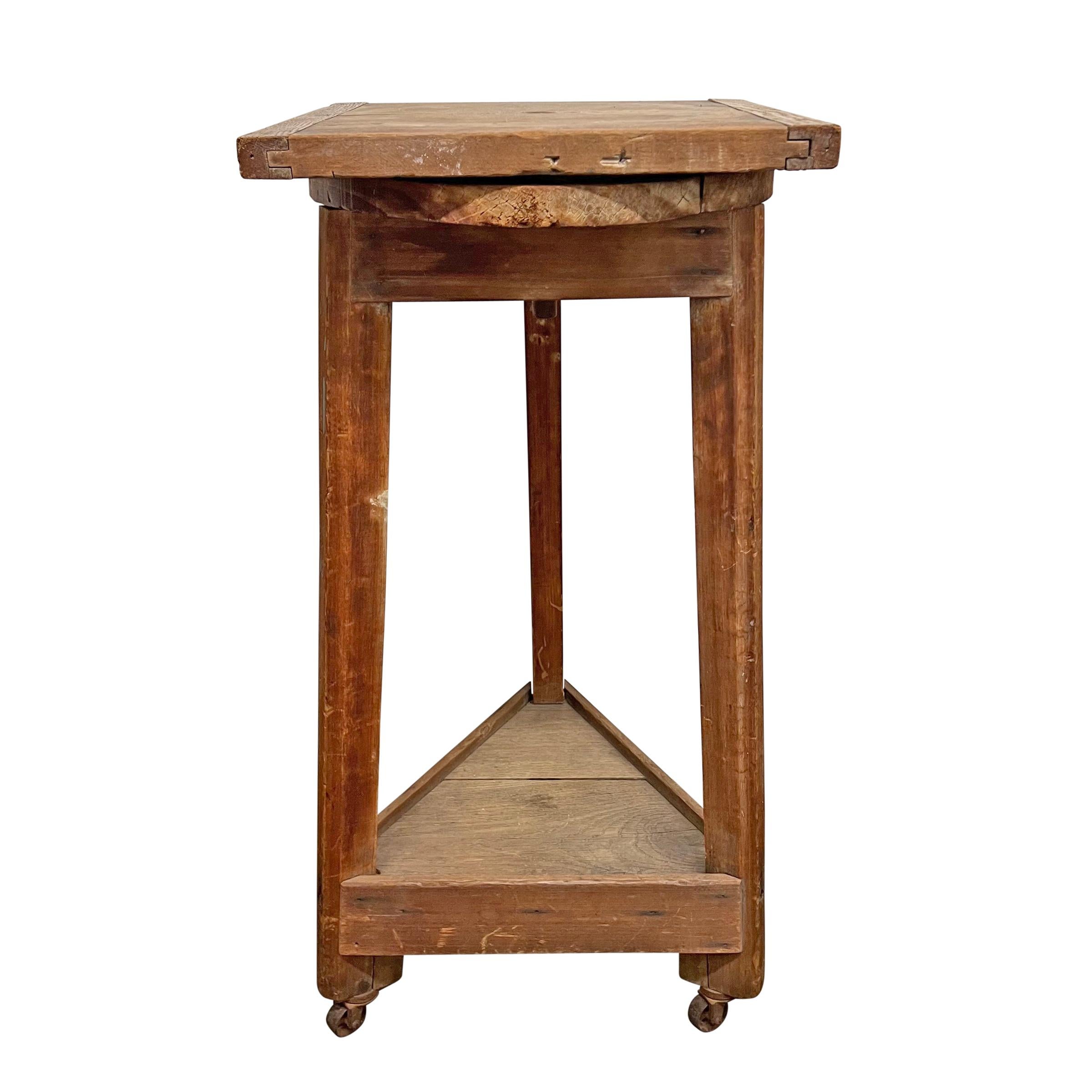 Rustic 19th Century French Sculptor's Stand For Sale