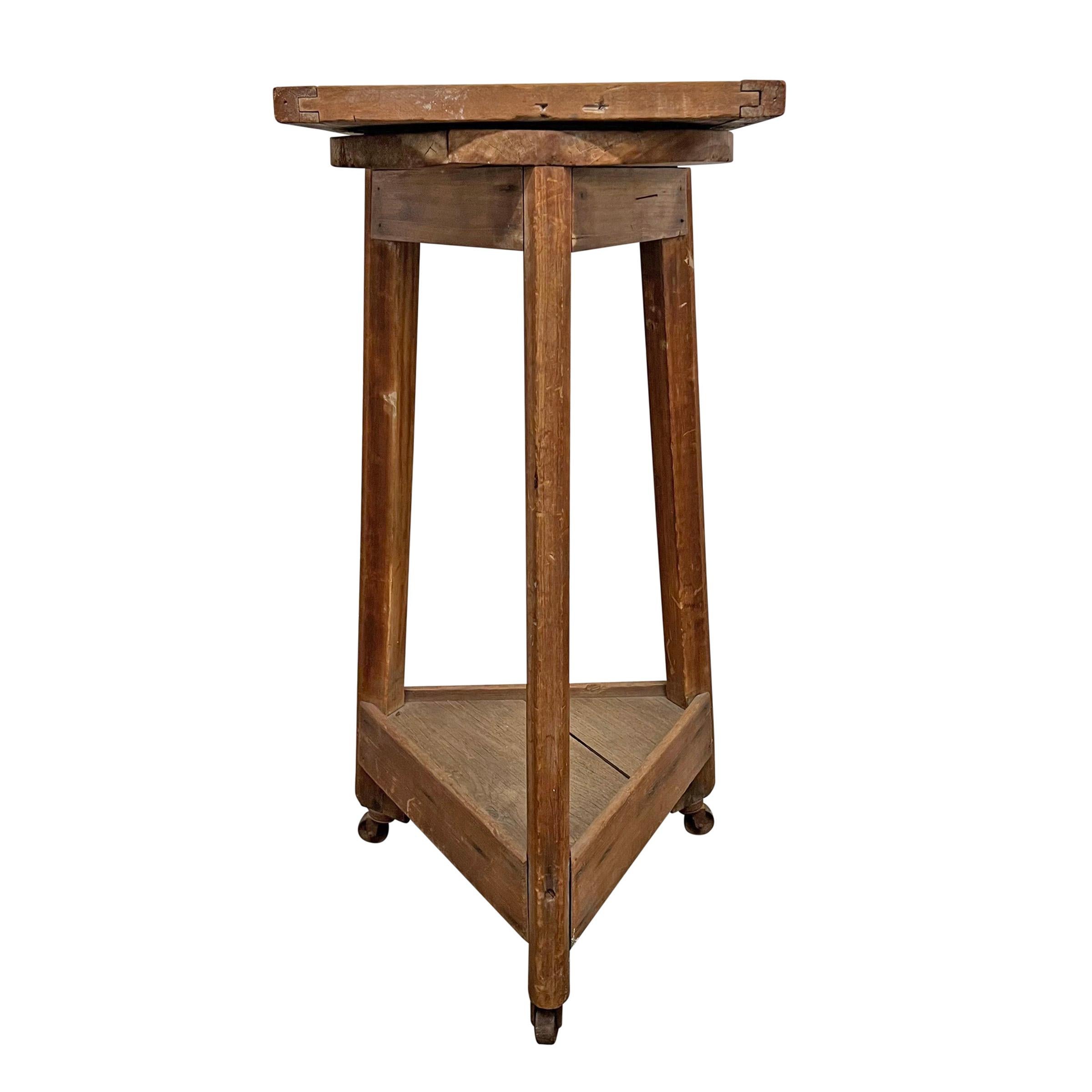 Oak 19th Century French Sculptor's Stand For Sale
