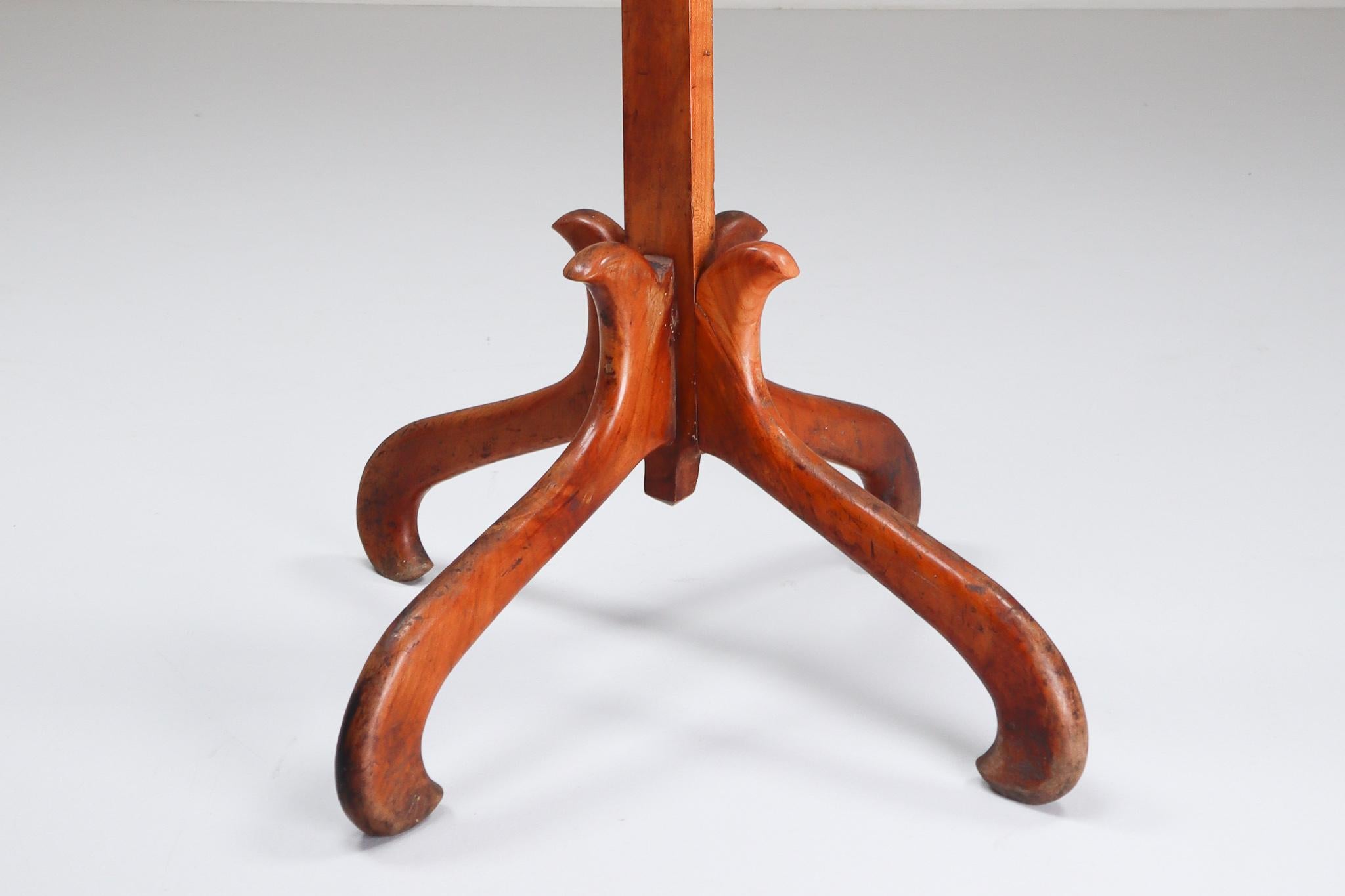 19th Century French Sculptural Walnut Coat and Hat Rack 1