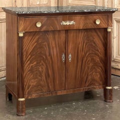 19th Century French Second Empire Period Marble Top Buffet