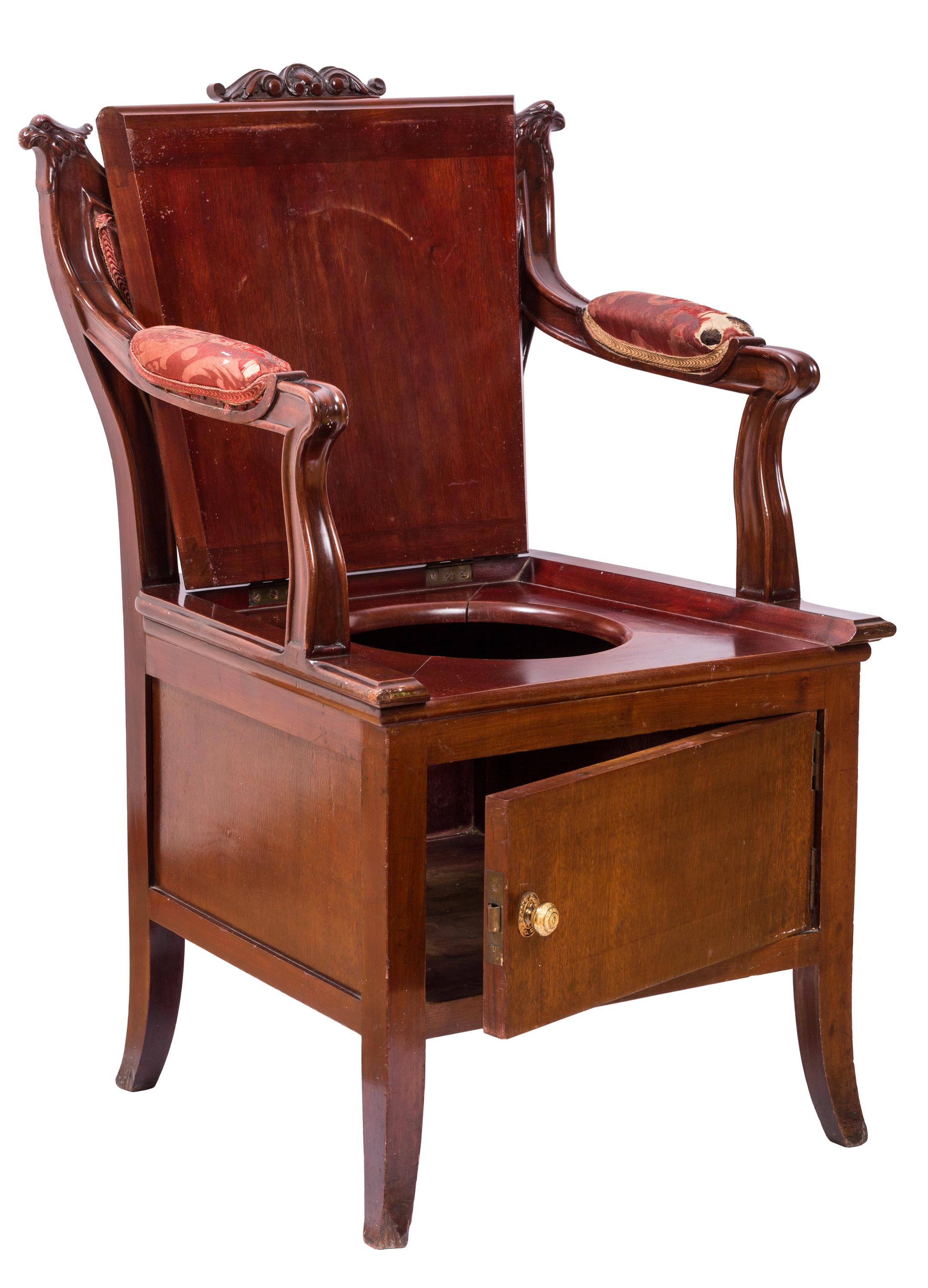 19th Century French Second Empire Style "Chaise Percée" Throne, a Curiosity  For Sale at 1stDibs