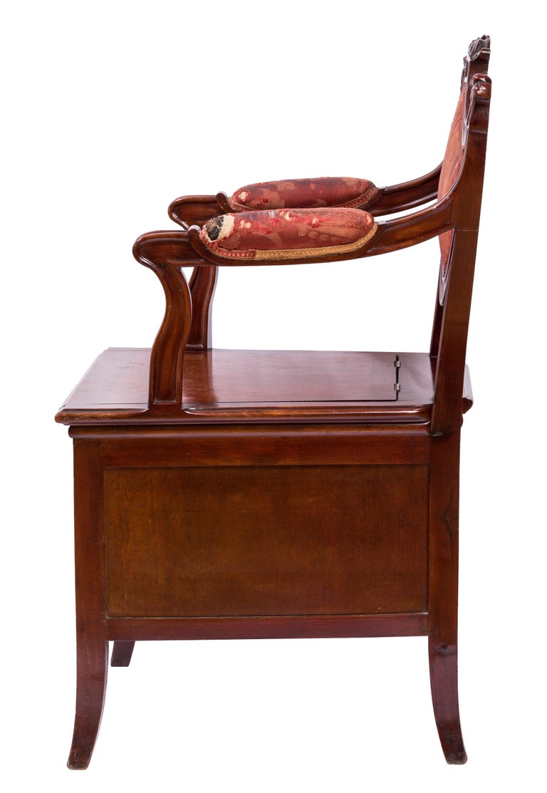 19th Century French Second Empire Style "Chaise Percée" Toilet / Commode  Chair For Sale at 1stDibs