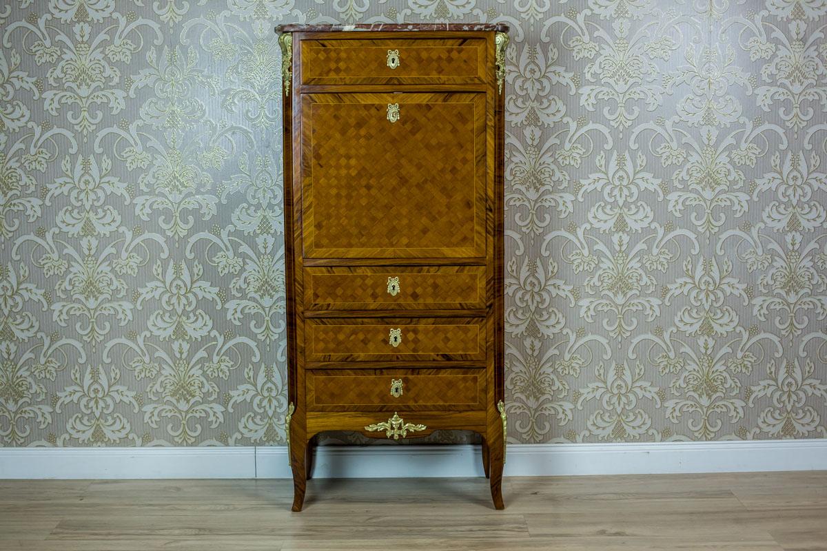 Veneer 19th Century French Secretary Desk in the Louis XV Style