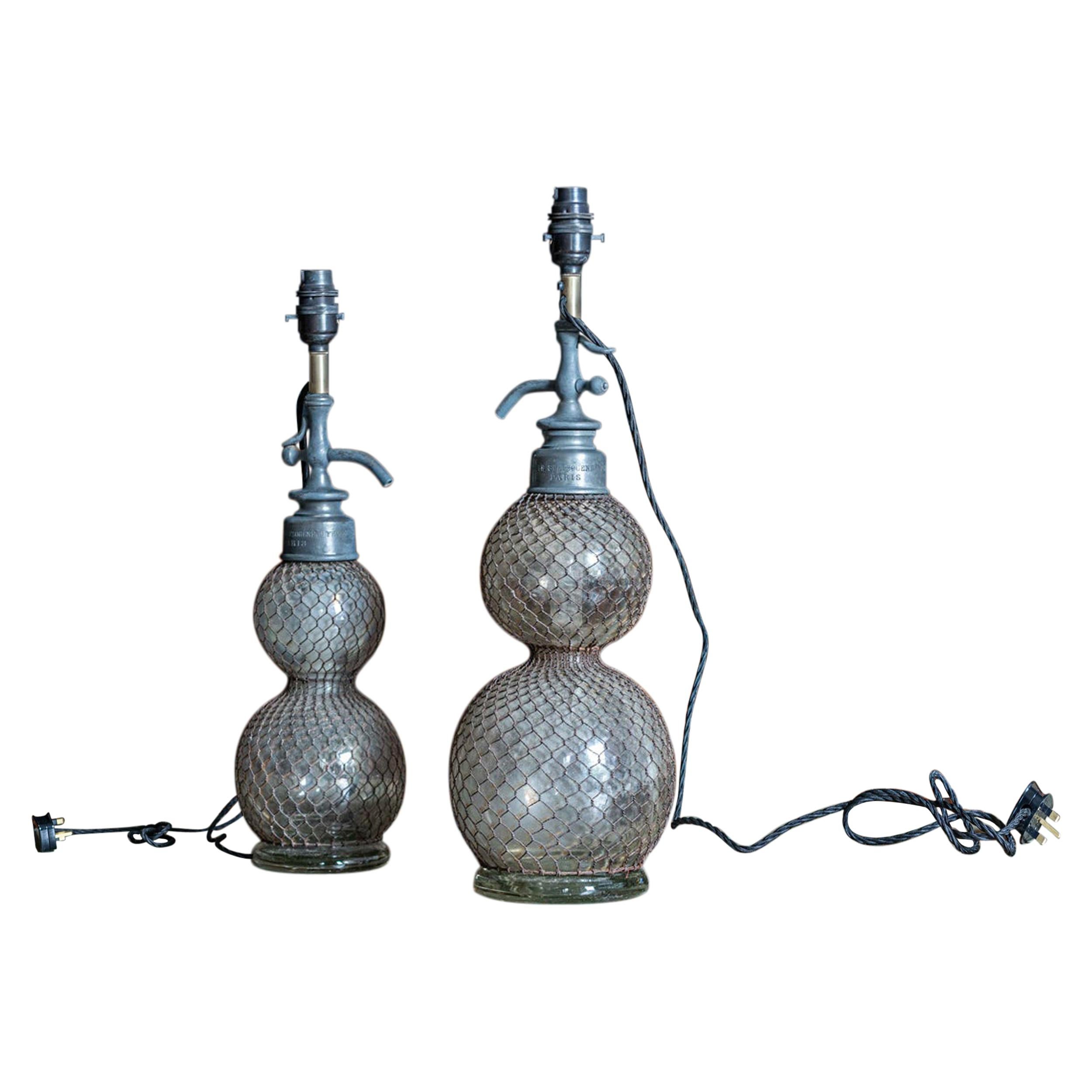 19th Century French Seltzer Siphon Lamps