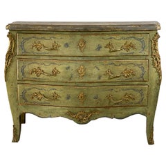 19th Century French Serpentine Front Rococo Commode