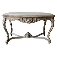 19th century French Serpentine Shaped Center Table 19th century French Serpentine Shaped Center Table