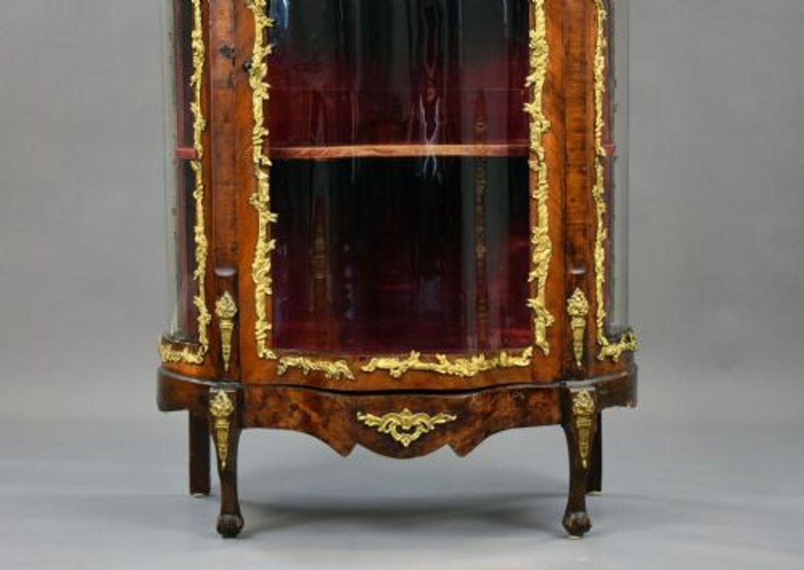Palissandro Vetrina in serpentino francese del XIX secolo in vendita