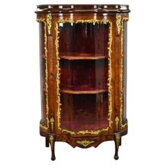 19th Century French Serpentine Vitrine