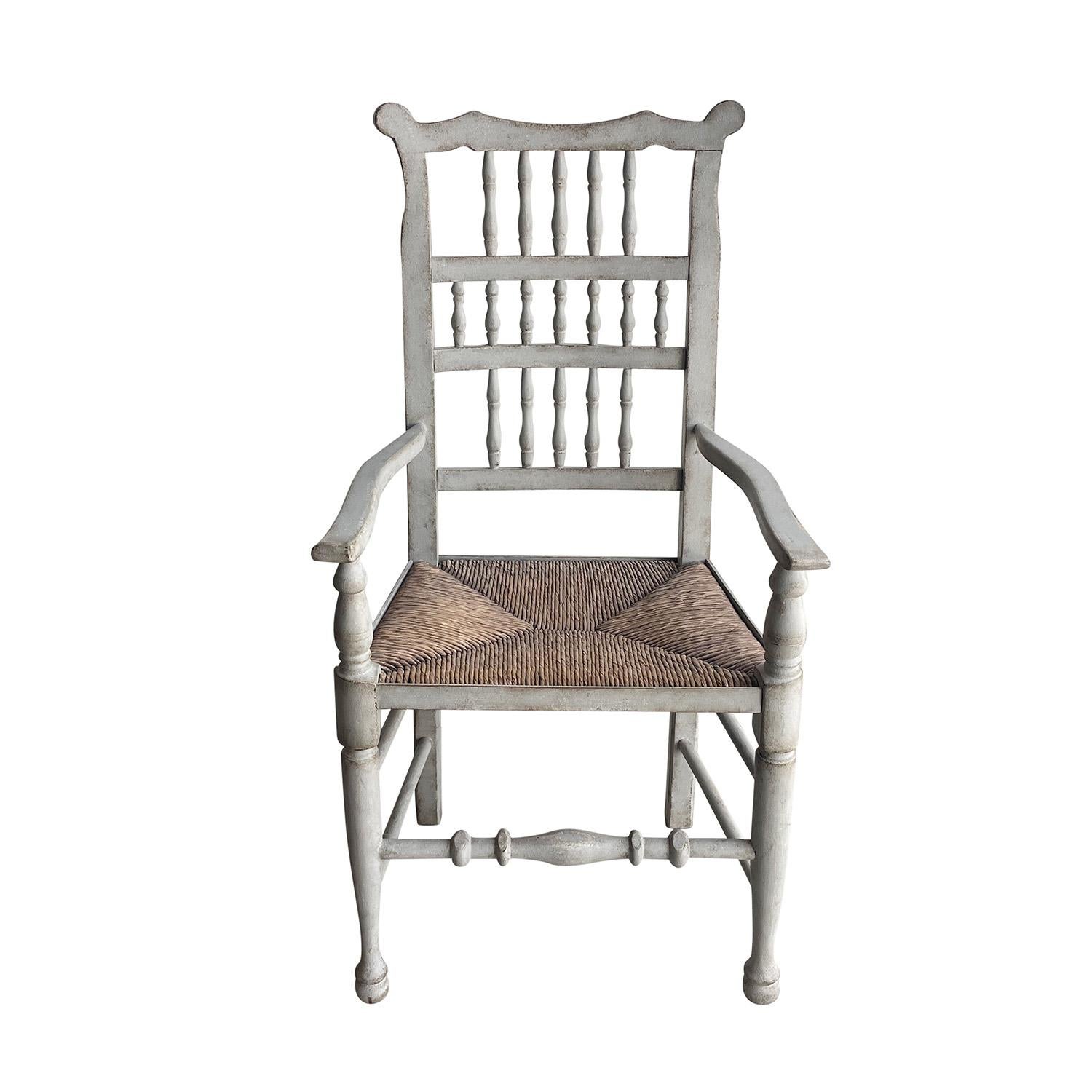 19th Century French Set of Eight Belle Époque Beech Provence Dining Room Chairs In Good Condition For Sale In West Palm Beach, FL