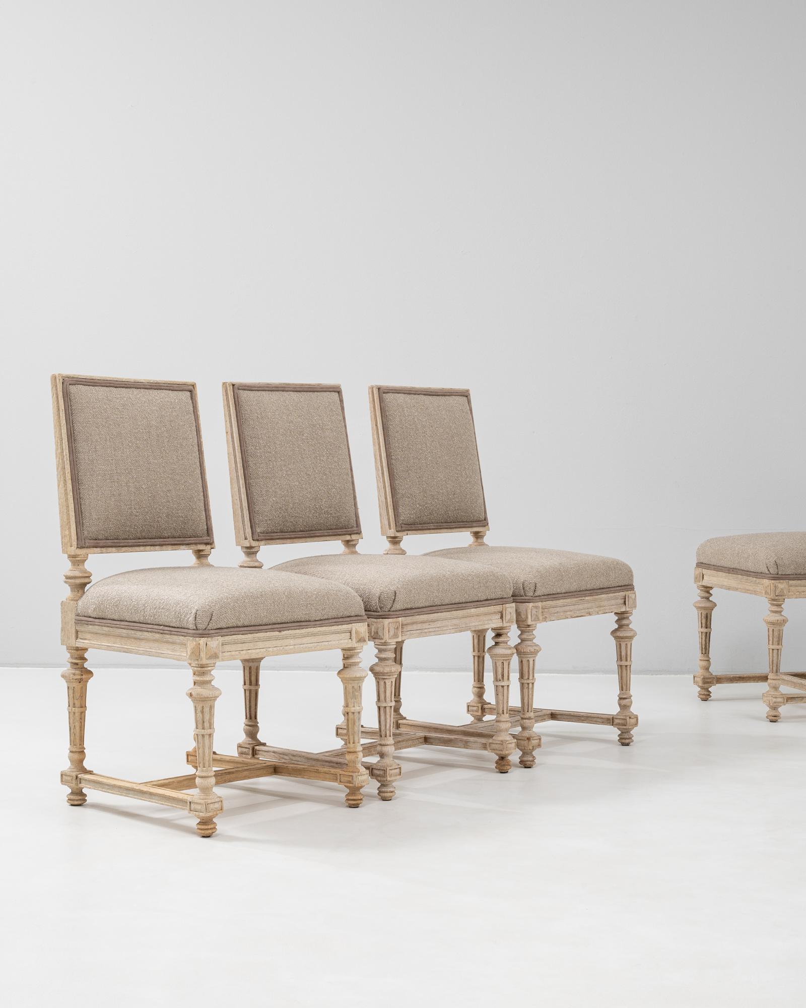Upholstery 19th Century French Set Of Four Upholstered Dining Chairs For Sale