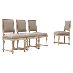 19th Century French Set Of Four Upholstered Dining Chairs