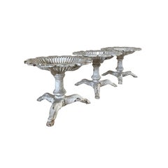 19th Century French Set of Three Antique Cast Iron Plant Stands