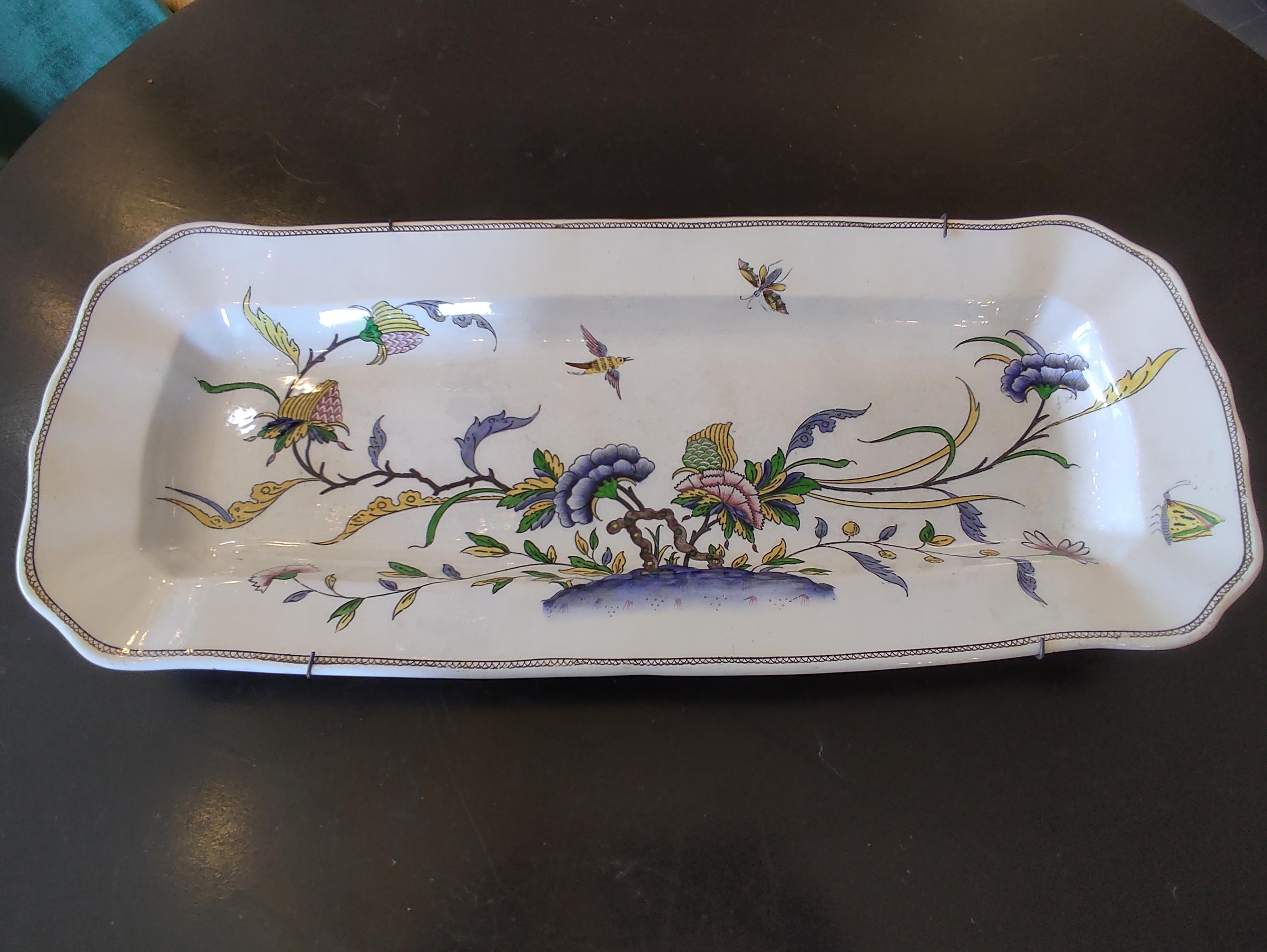 19th Century French Set of Three Sarreguemines Faience Platter For Sale 1