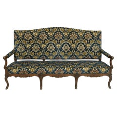 19th Century French Settee with Carved Frame