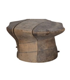 19th Century French Seven Piece Wooden Hat Mould in the Form of a Torque