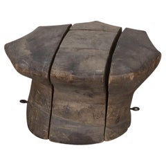 19th Century French Seven Piece Wooden Hat Mould in the Form of a Torque