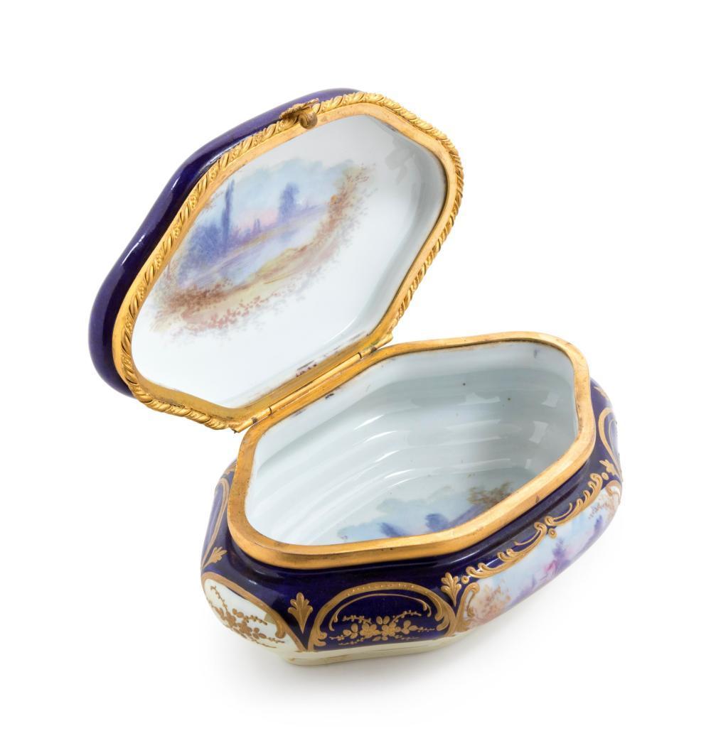 Français Boîte en porcelaine de Sèvres du 19ème siècle française en vente