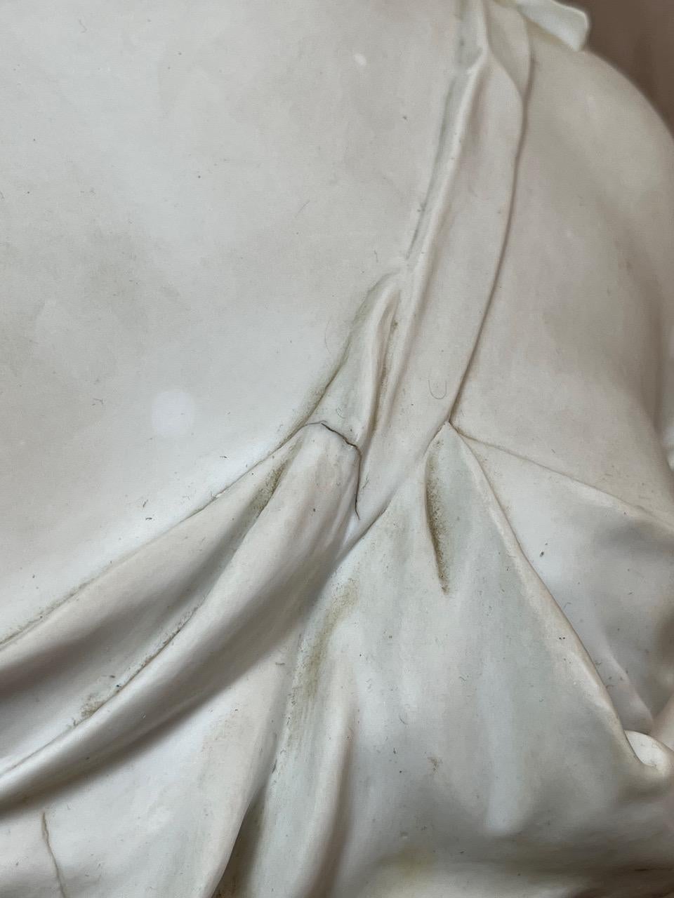 Busto de Diana la cazadora, porcelana francesa de Sevres, S. XIX, 1890 en venta 4