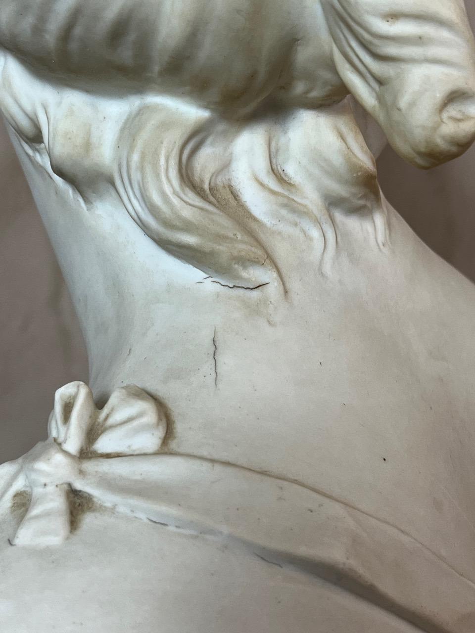 Busto de Diana la cazadora, porcelana francesa de Sevres, S. XIX, 1890 en venta 6