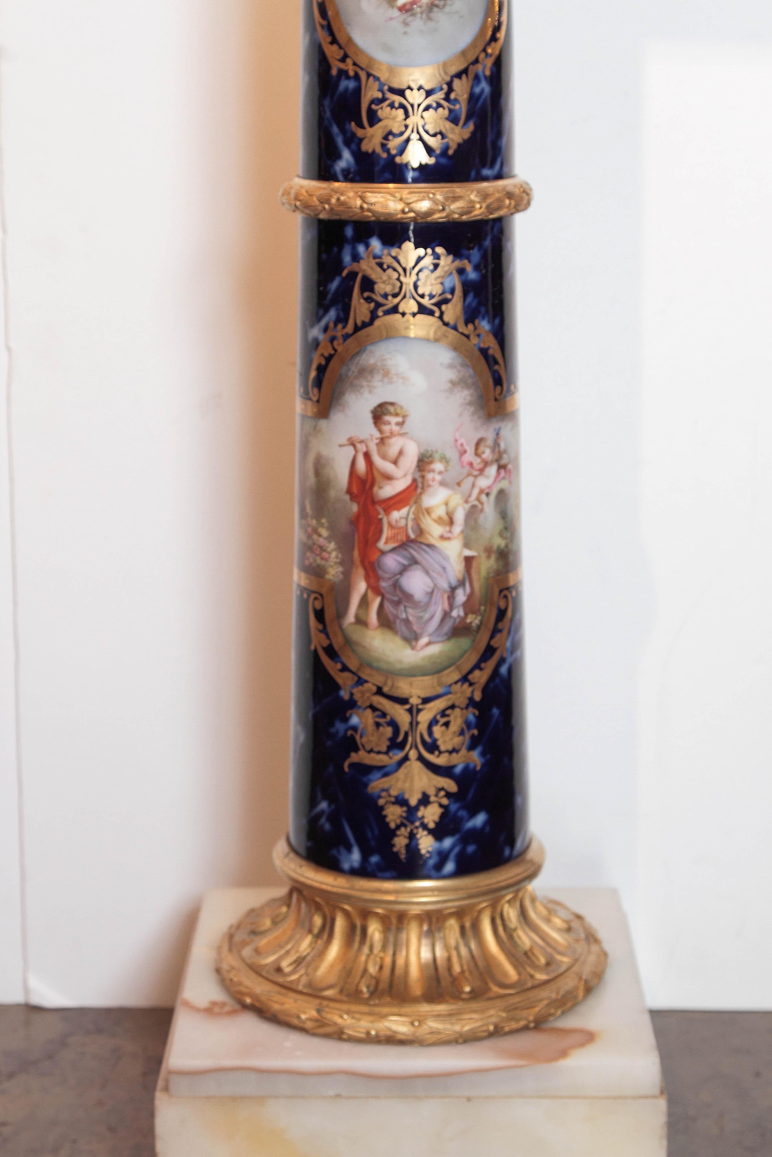 19th Century French Sèvres Porcelain Pedestal For Sale 7