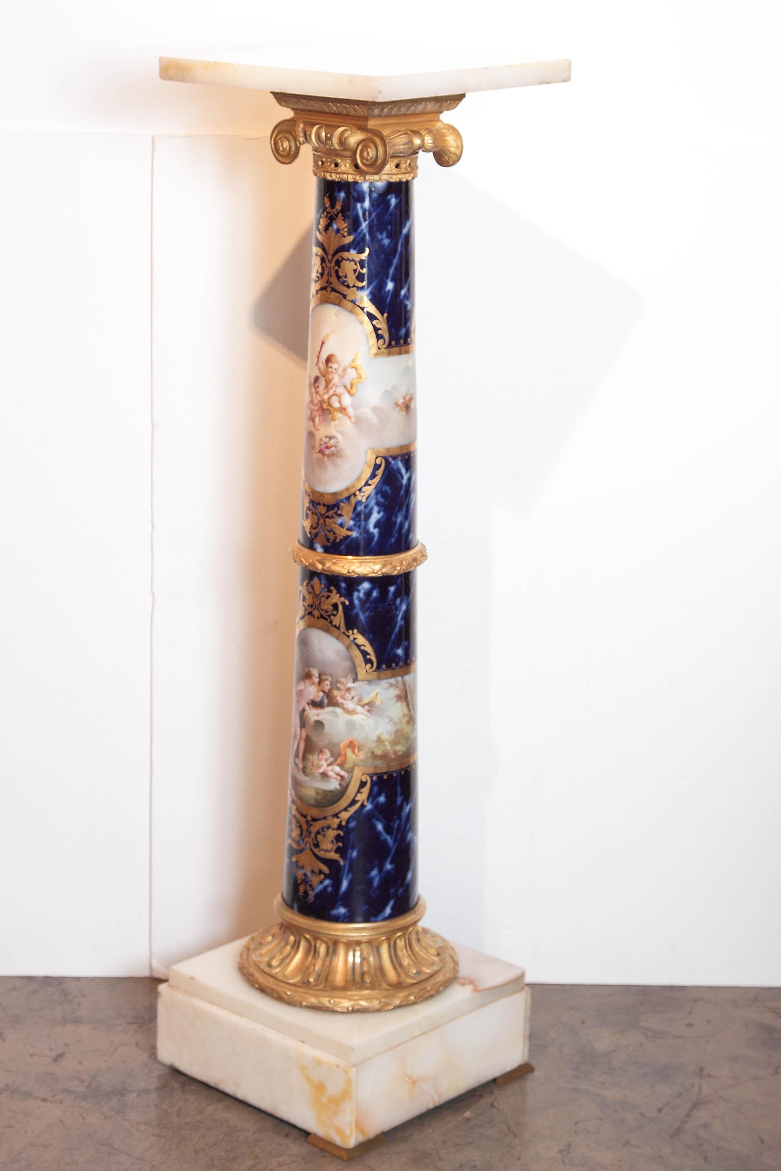 19th Century French Sèvres Porcelain Pedestal For Sale 2