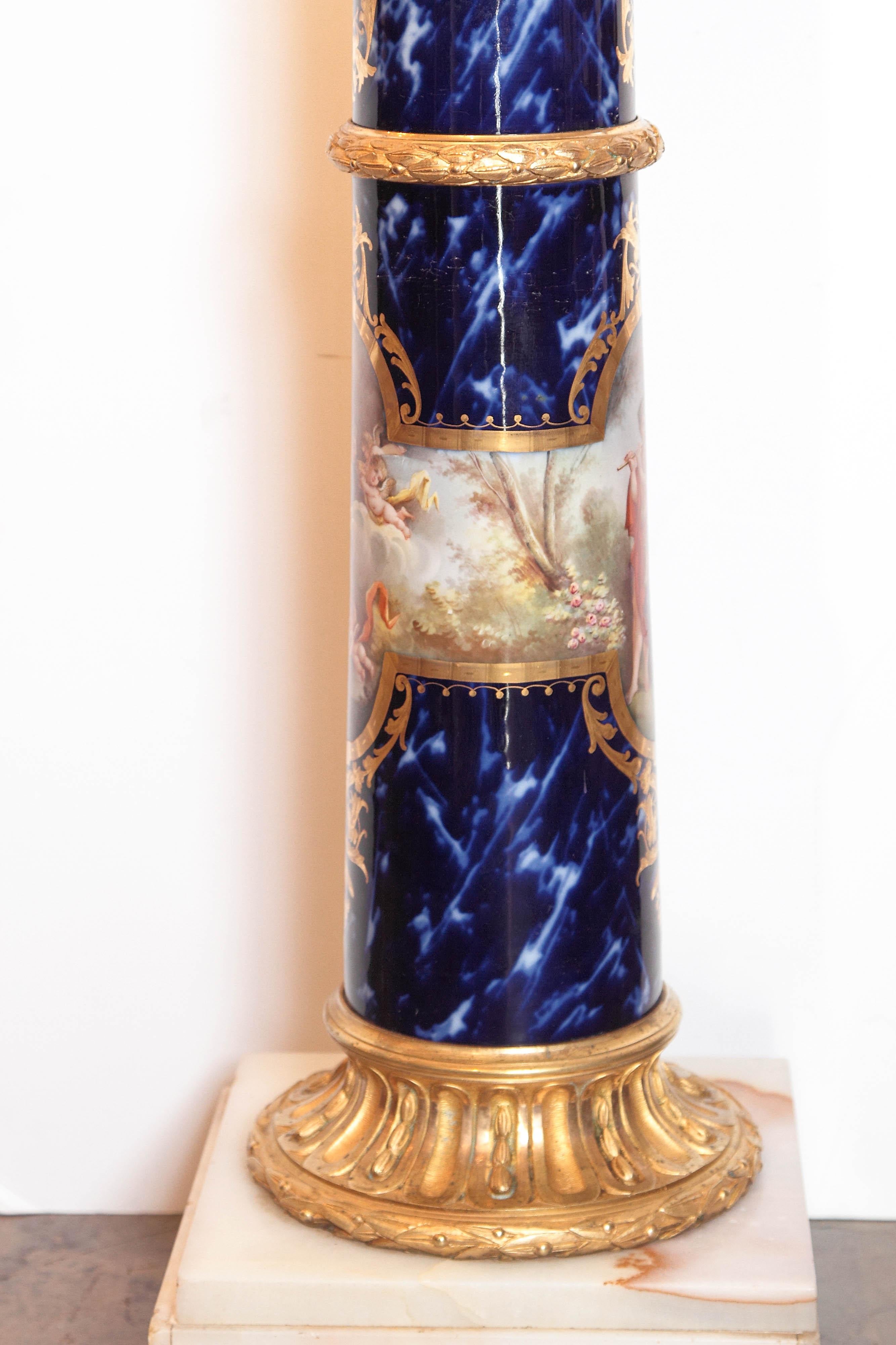 19th Century French Sèvres Porcelain Pedestal For Sale 4