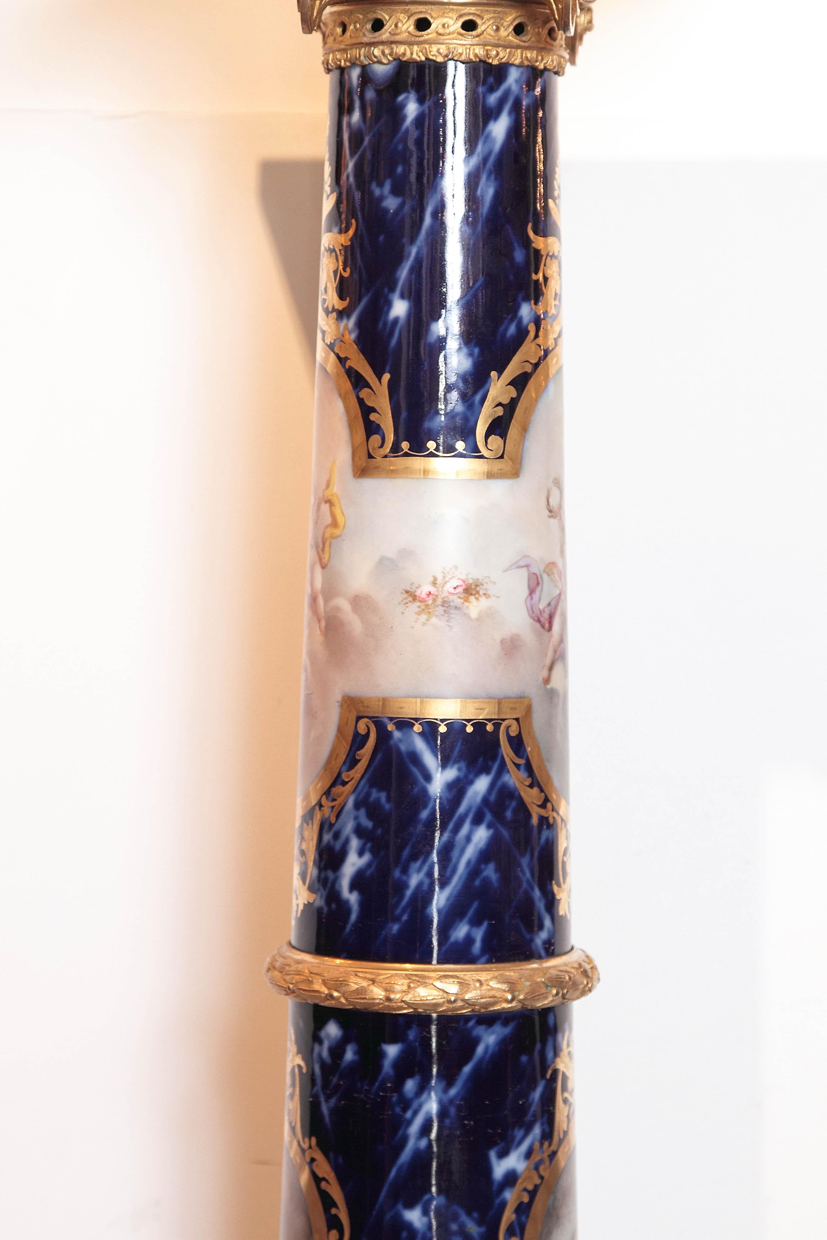 19th Century French Sèvres Porcelain Pedestal For Sale 5