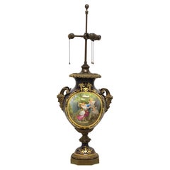 Antique 19th Century French Sevres Porcelain with Bronze Ormolu Mounted as a Table Lamp