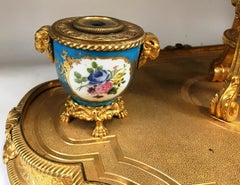 19th Century French Sevres style ink well.
