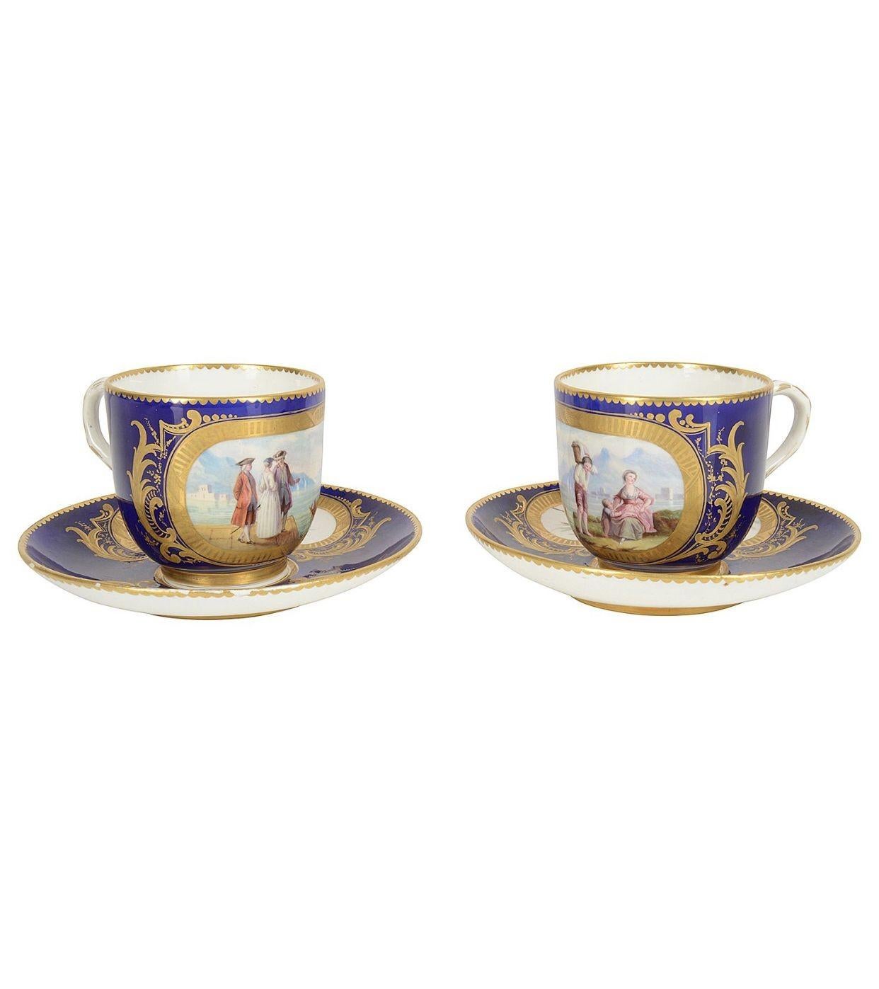 19th Century French Sevres Style Porcelain Cabaret Set For Sale 1
