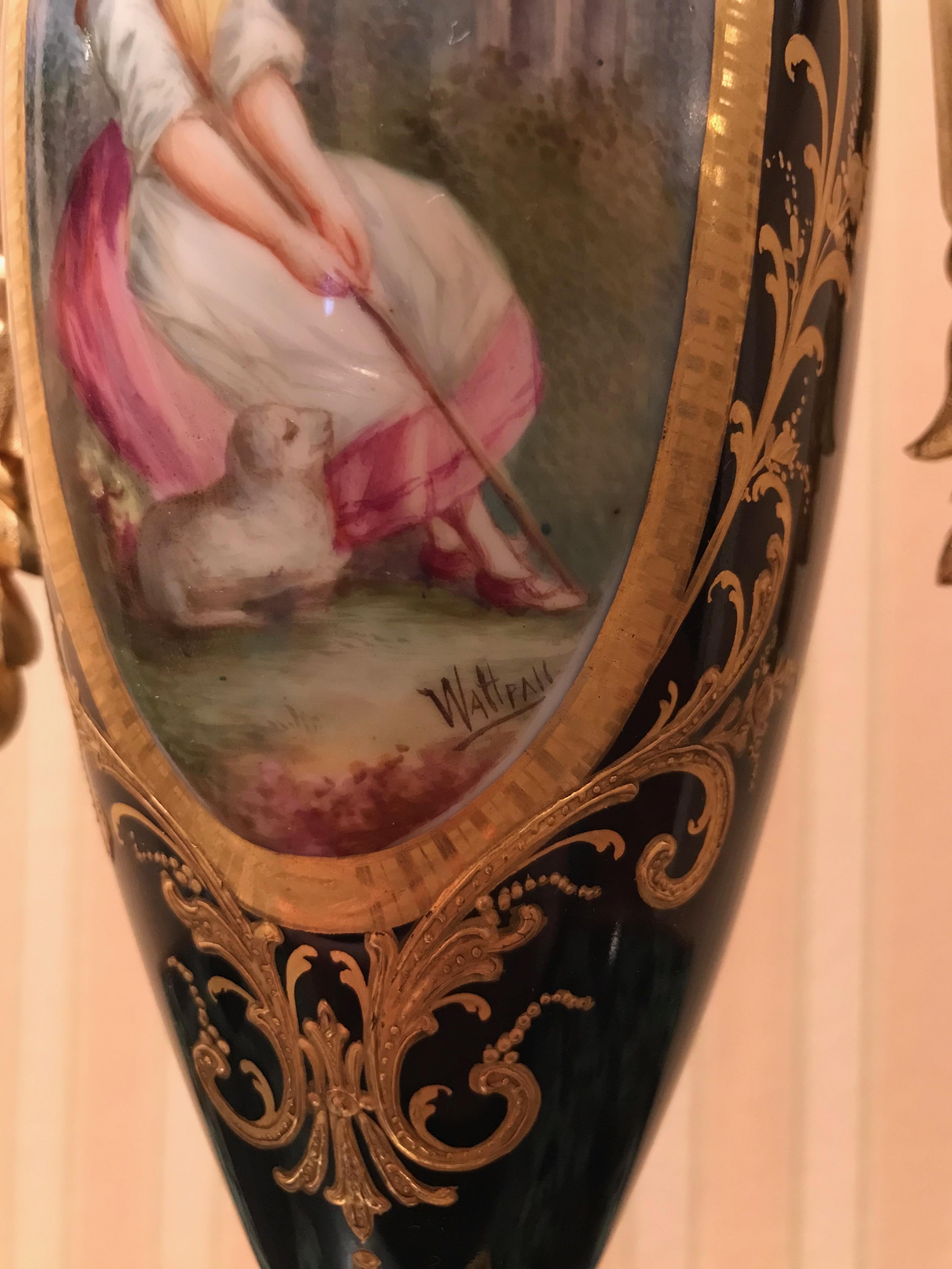 19th Century French Sèvres Vase In Excellent Condition In Washington Crossing, PA