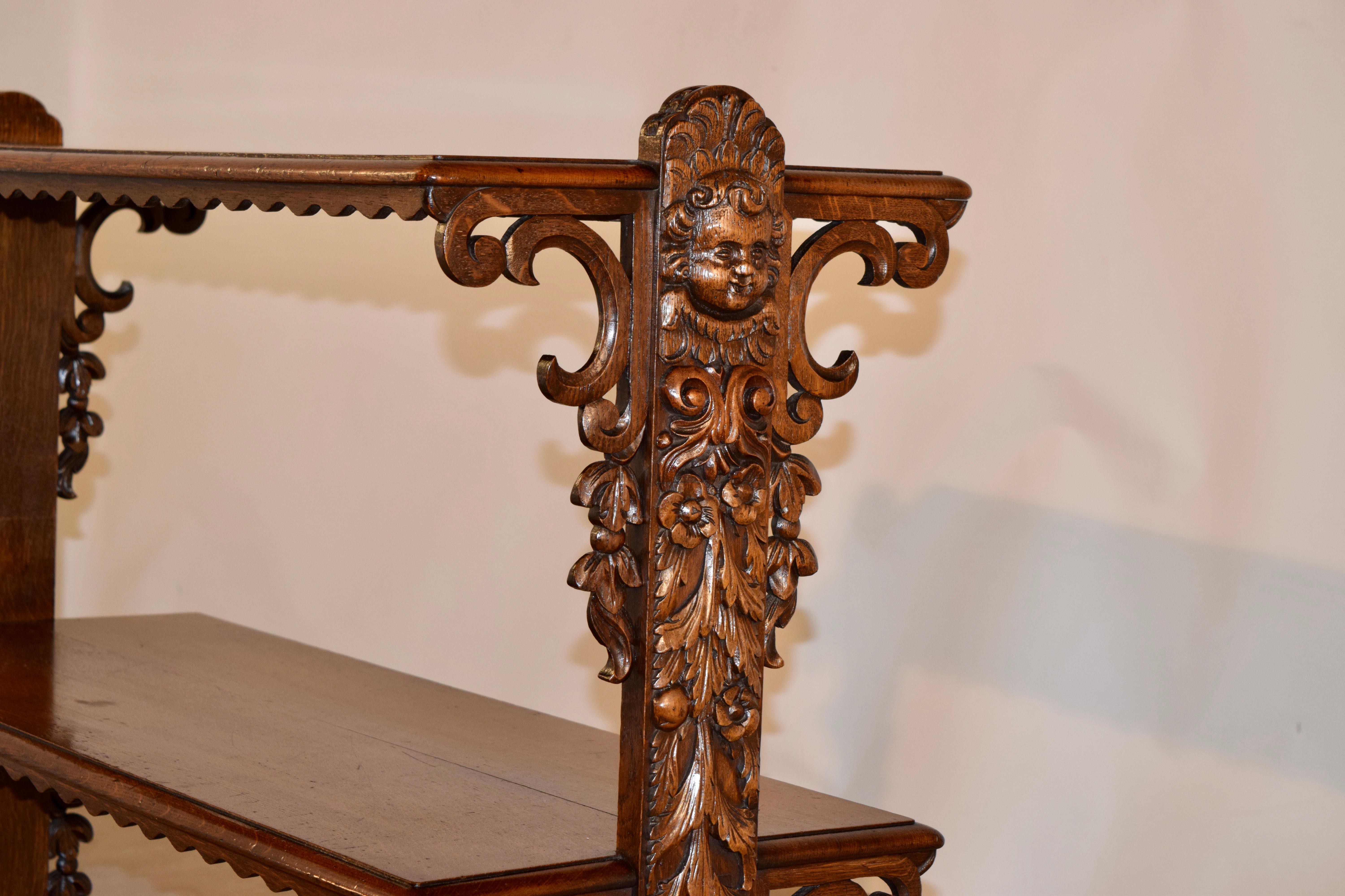 Hand-Carved 19th Century French Shelf For Sale