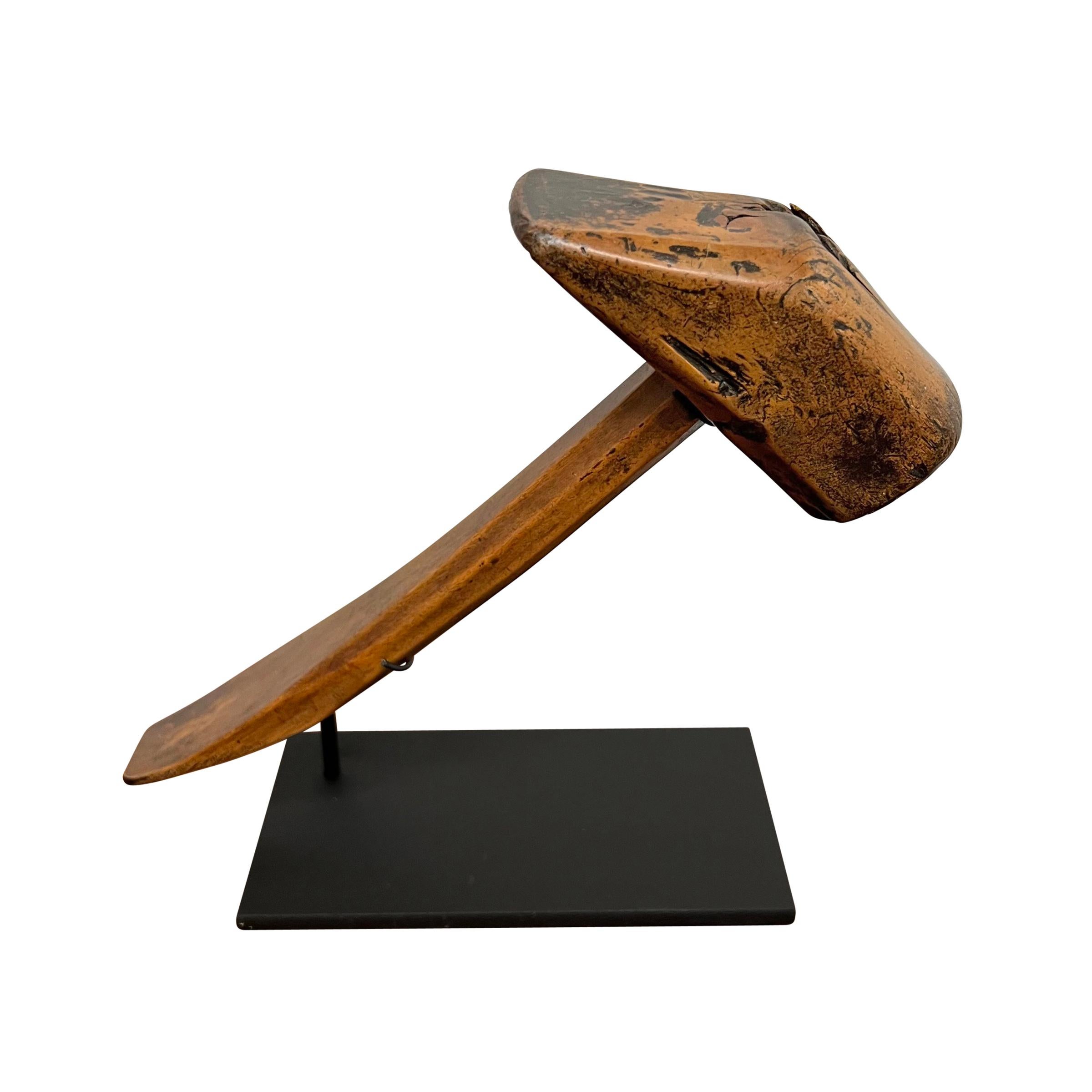 Rustic 19th Century French Shoe Cobbler's Mallet on Custom Mount For Sale