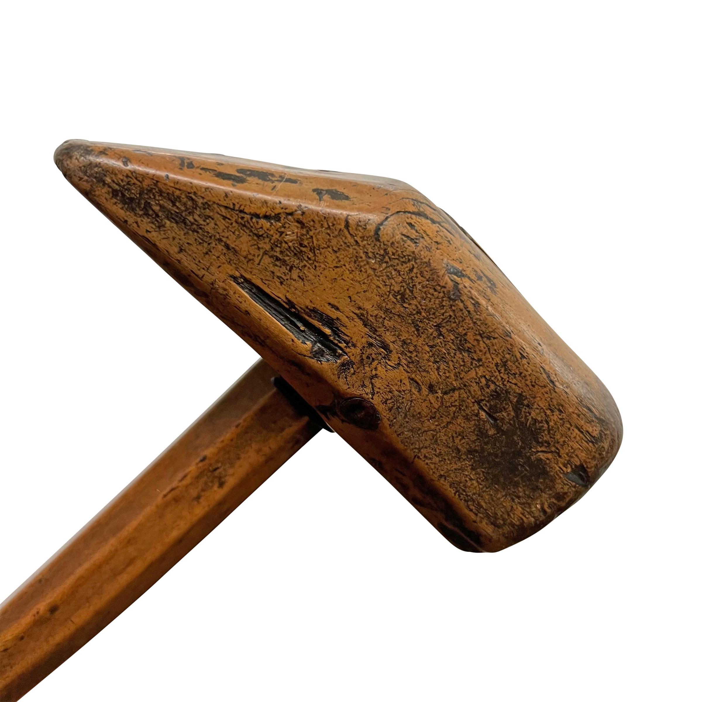 19th Century French Shoe Cobbler's Mallet on Custom Mount For Sale 3