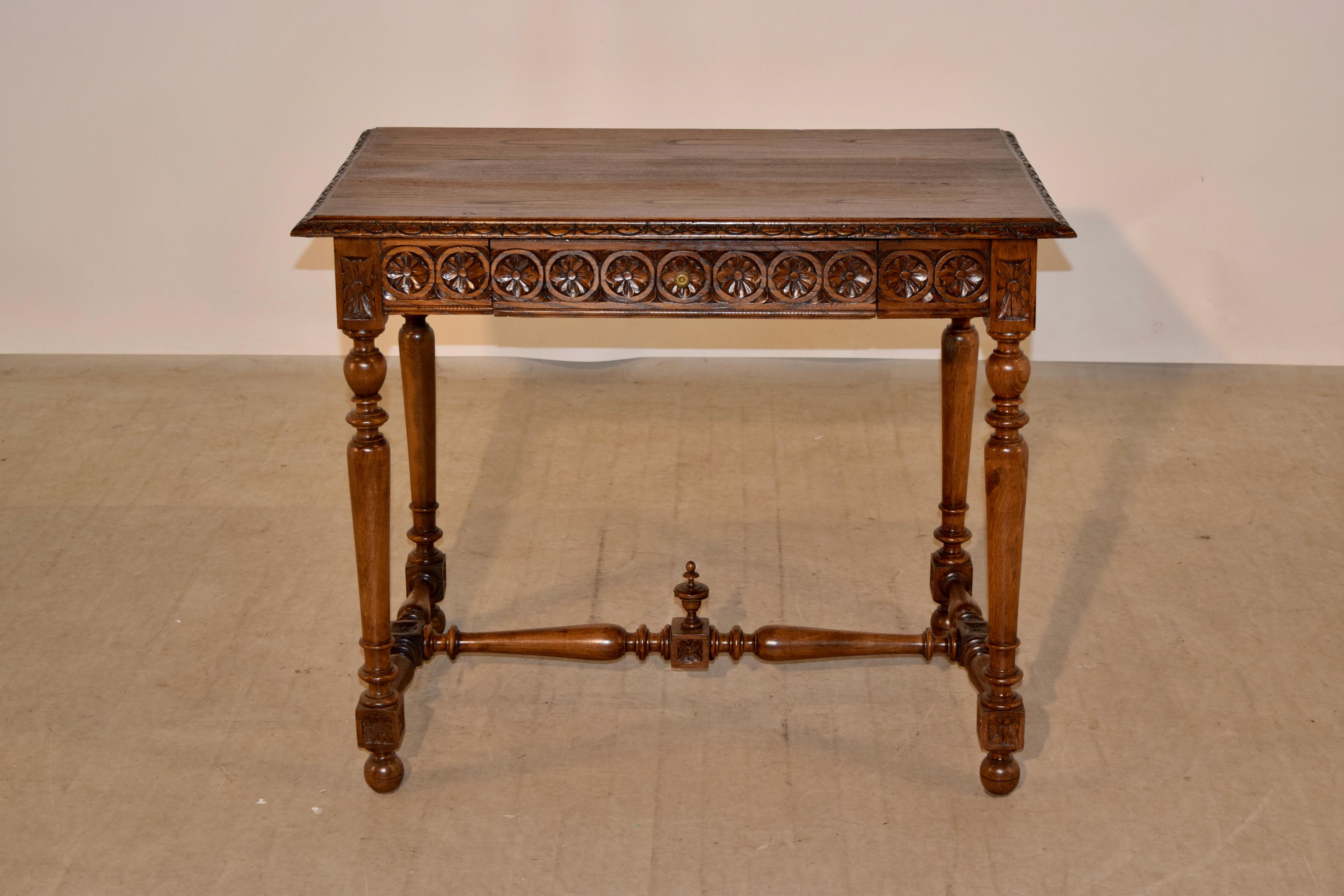 Hand-Carved 19th Century French Side Table