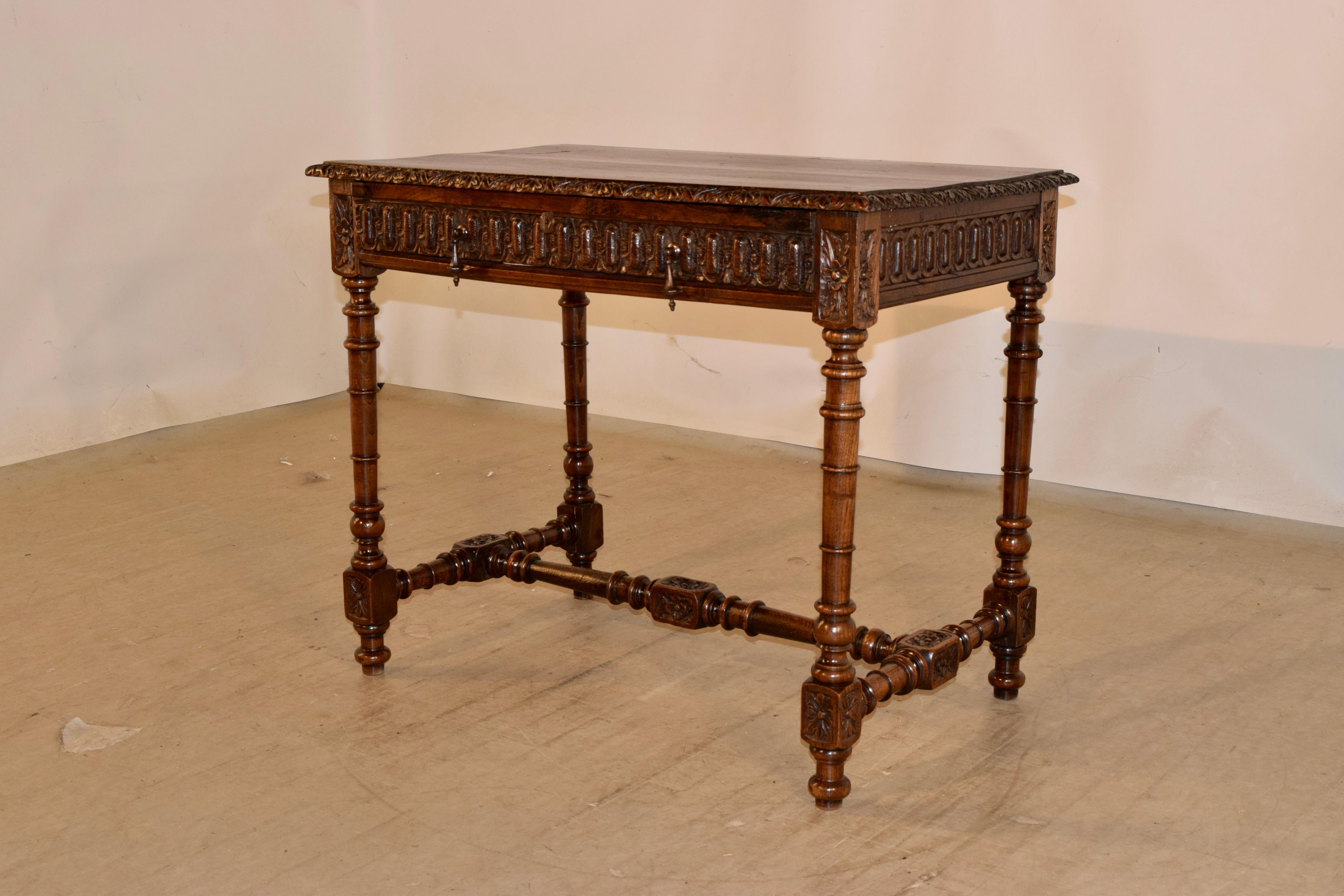 Walnut 19th Century French Side Table For Sale