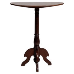 19th Century French Side Table in Chocolate Mahogany, Antique Design