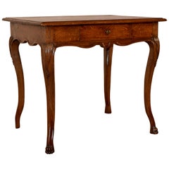 19th Century French Side Table with Cabriole Legs