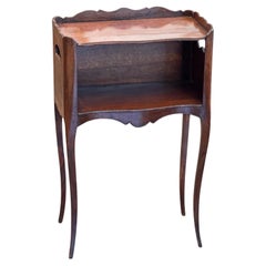 Mesa auxiliar francesa del siglo XIX con mueble abierto