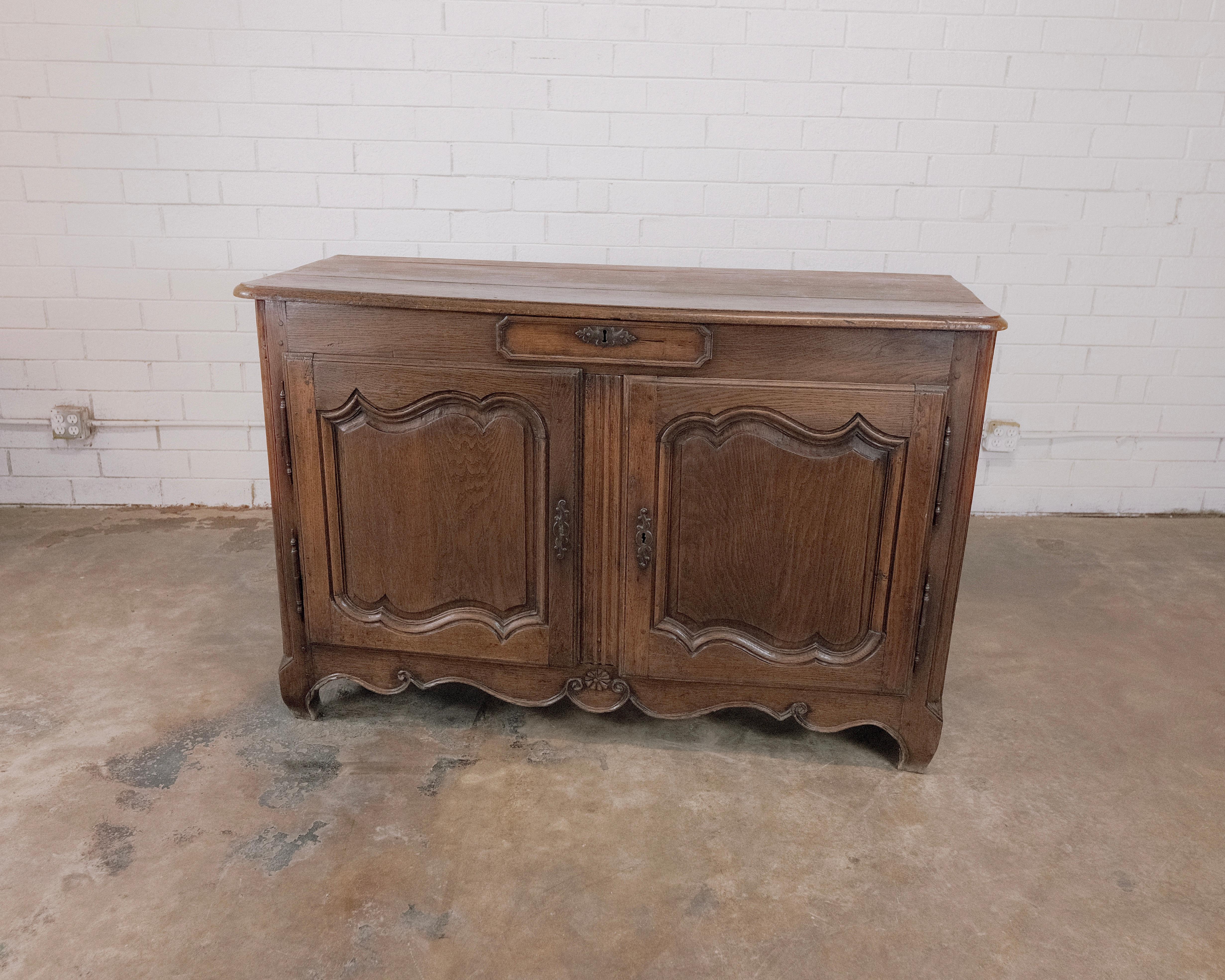 Oak 19th Century French Sideboard For Sale