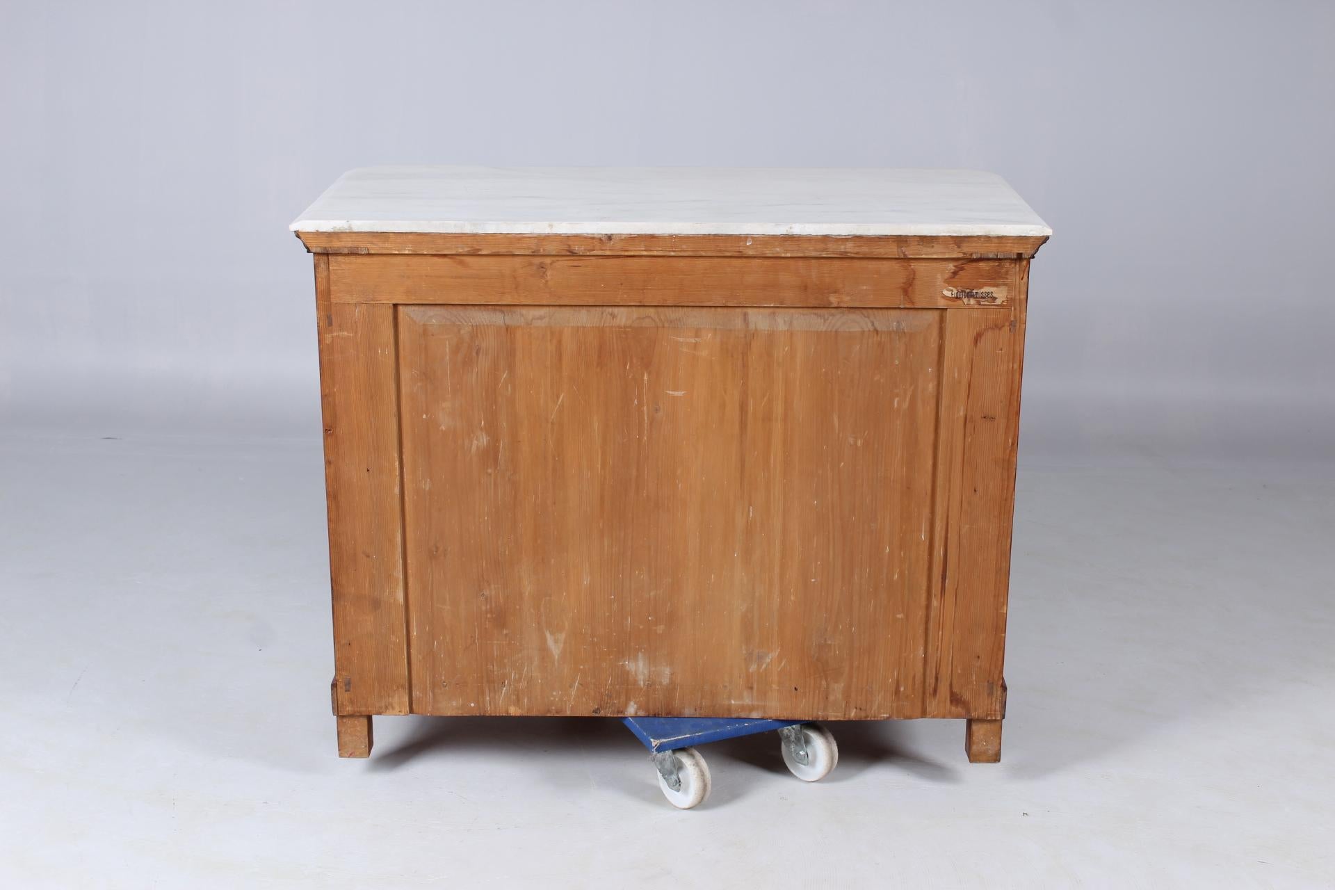 19th Century French Sideboard, Mahogany with Marble Top, Charles X, circa 1840 12