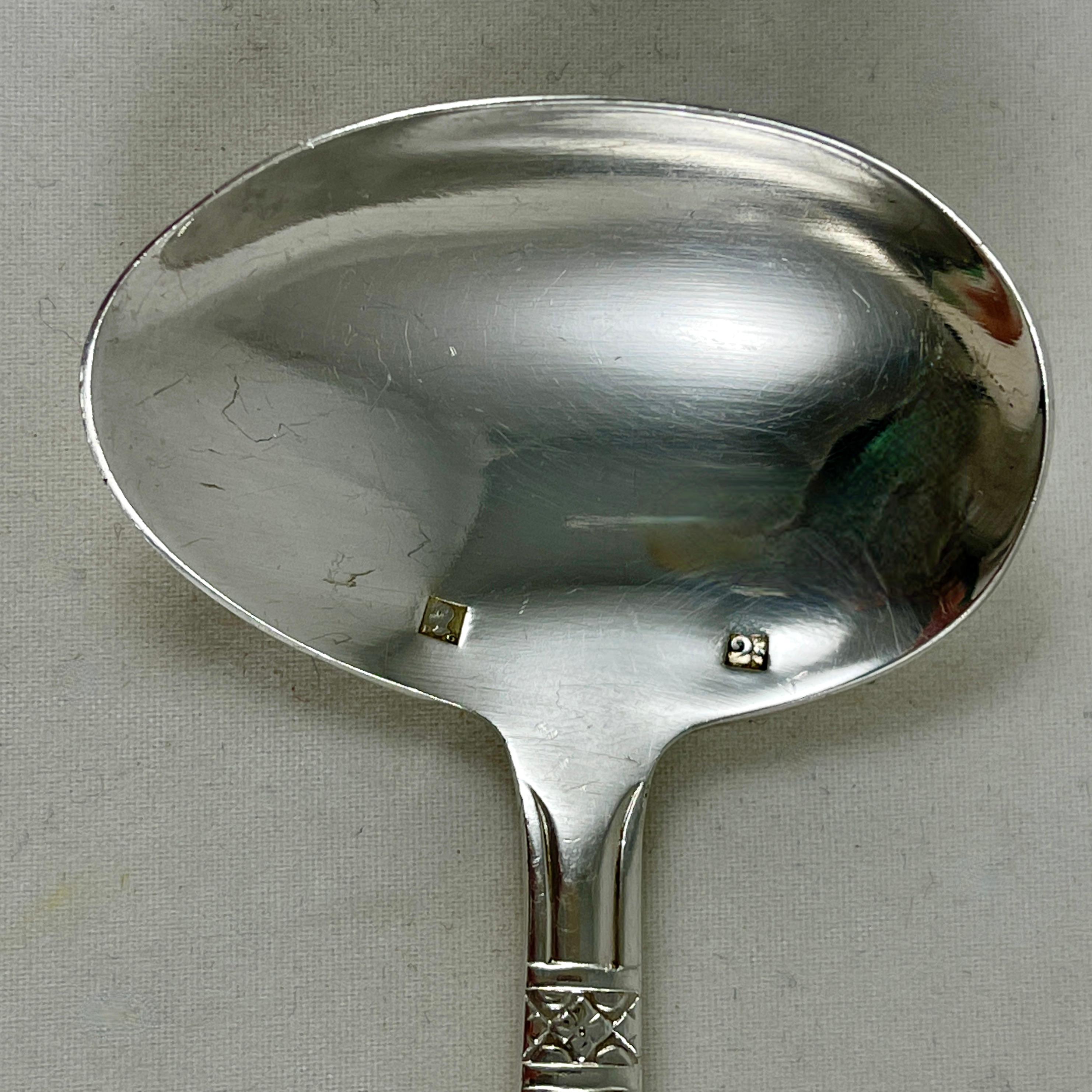 19th Century French Silver Absinthe Sugar Melting Spoon 1