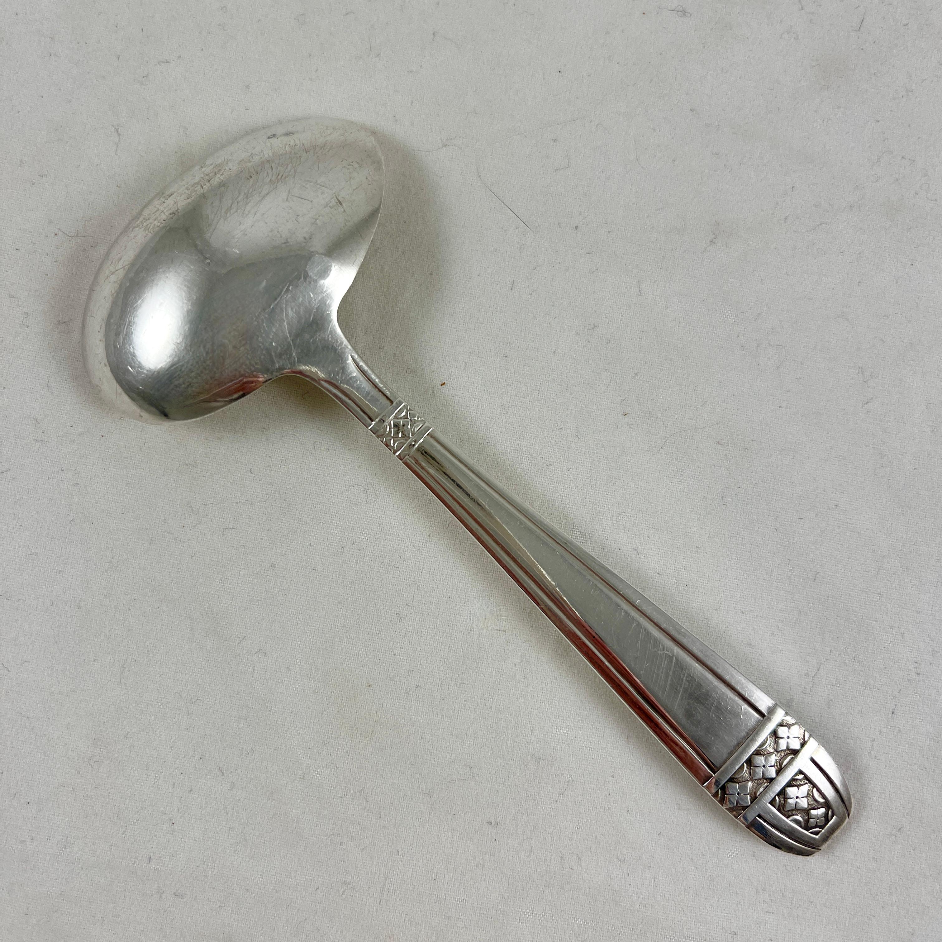 19th Century French Silver Absinthe Sugar Melting Spoon 2