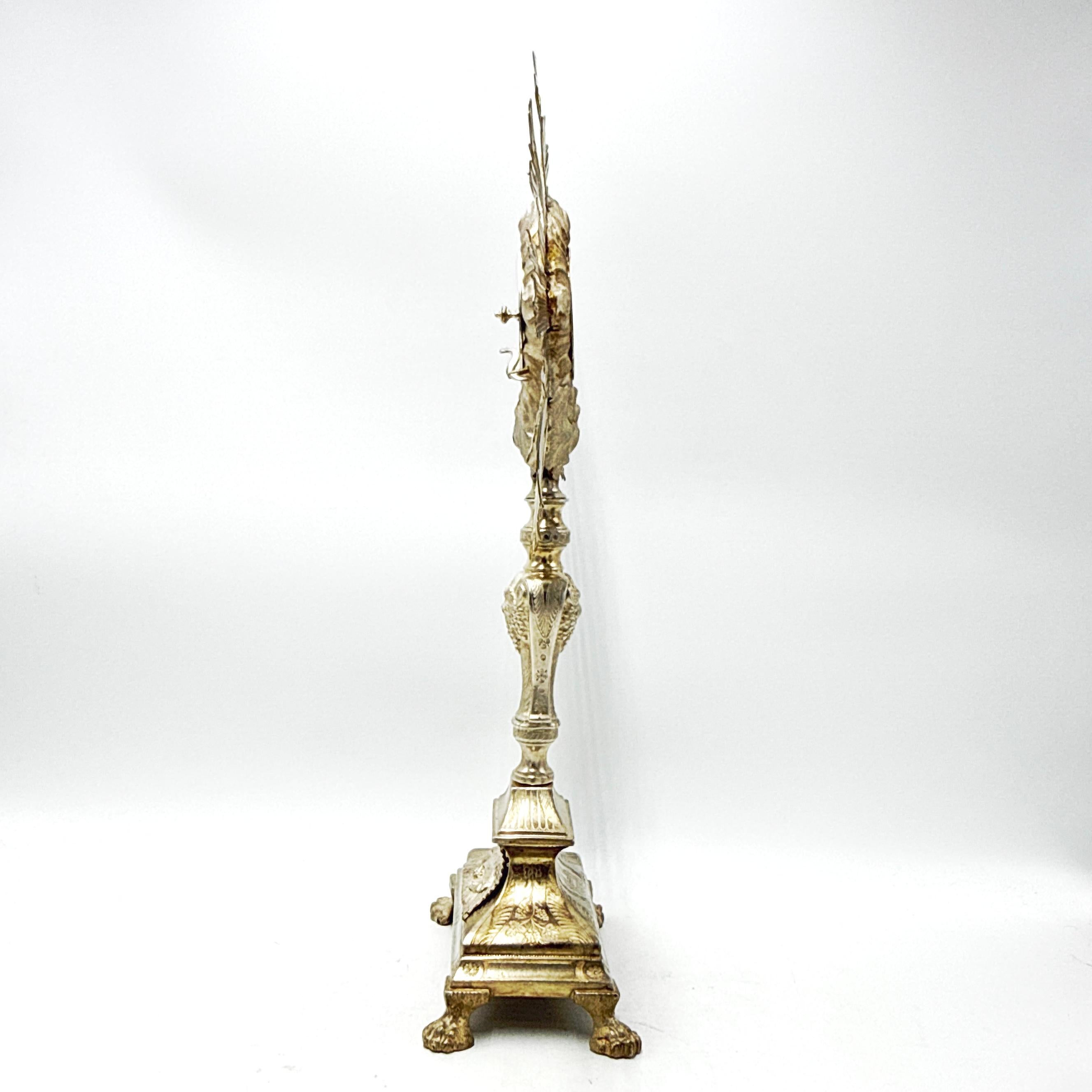 Ostensoir français en argent et en bronze du XIXe siècle en vente 7