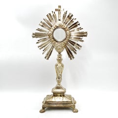 19th Century French Silver and Bronze Monstrance
