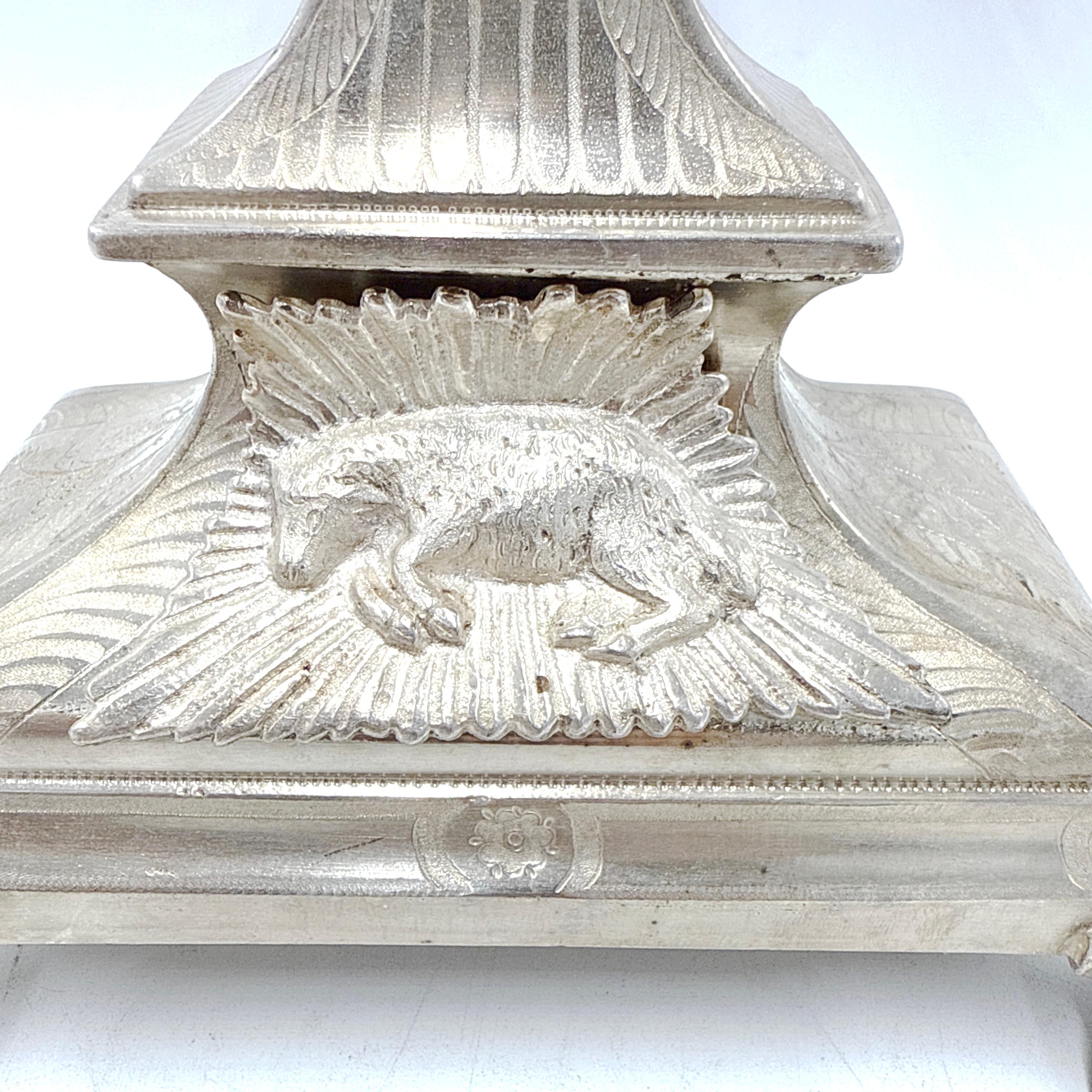 Ostensoir français en argent et en bronze du XIXe siècle Bon état - En vente �à Victoria, BC