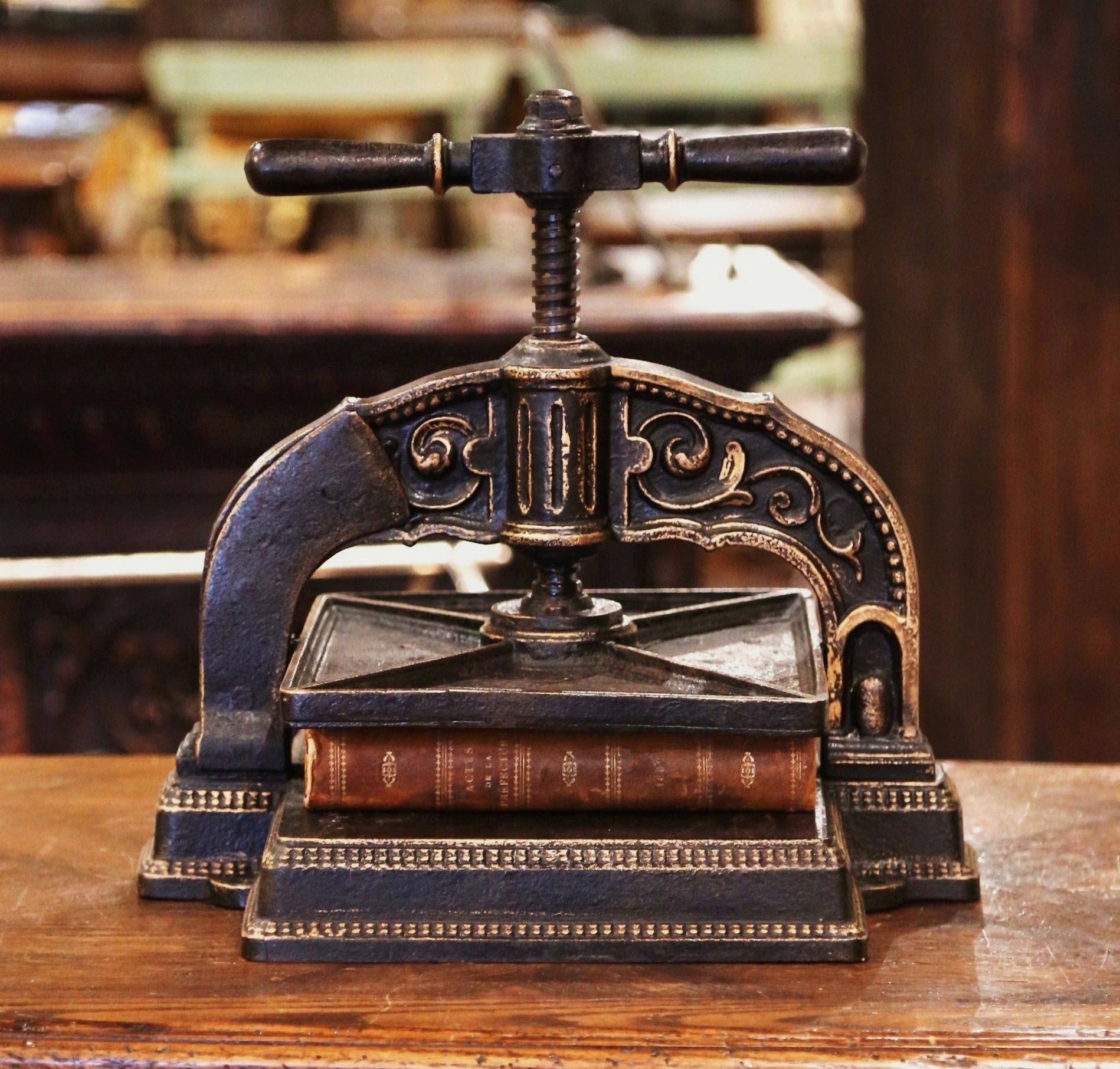 This beautiful paper binding press was forged in France, circa 1860. The Classic 