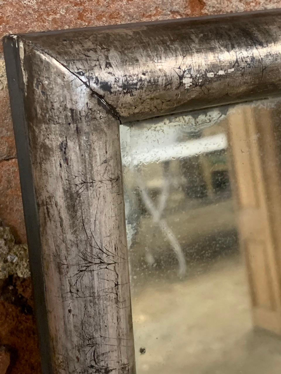 Miroir de Bistro français en argent du 19ème siècle Abîmé - En vente à Ongar, GB